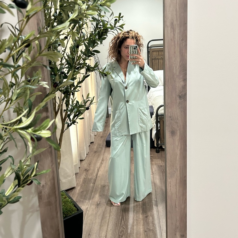 Skylar rose mint green pant suit